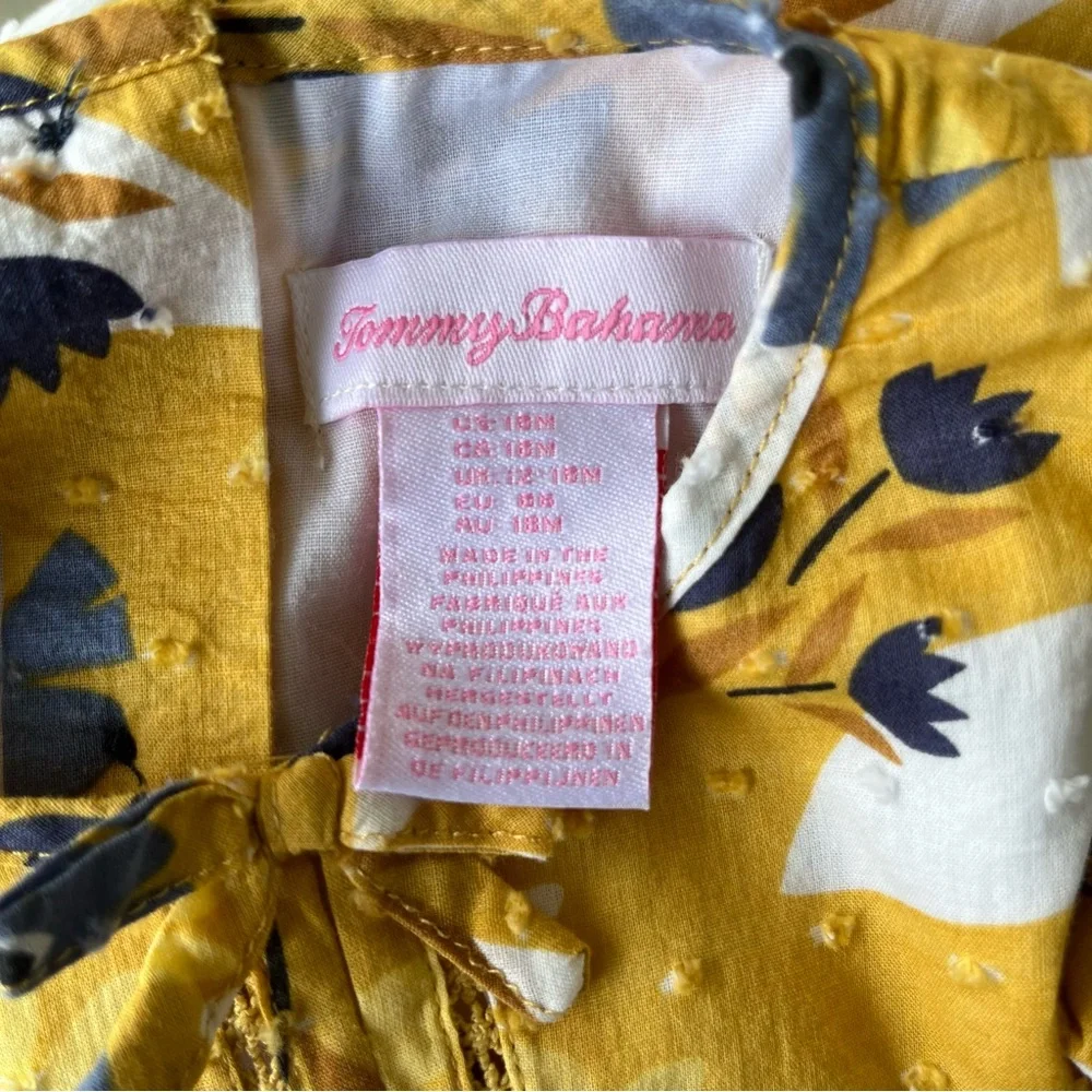 •Tommy Bahama• Little Girls Floral Ruffle Sundress - Size 18 Months